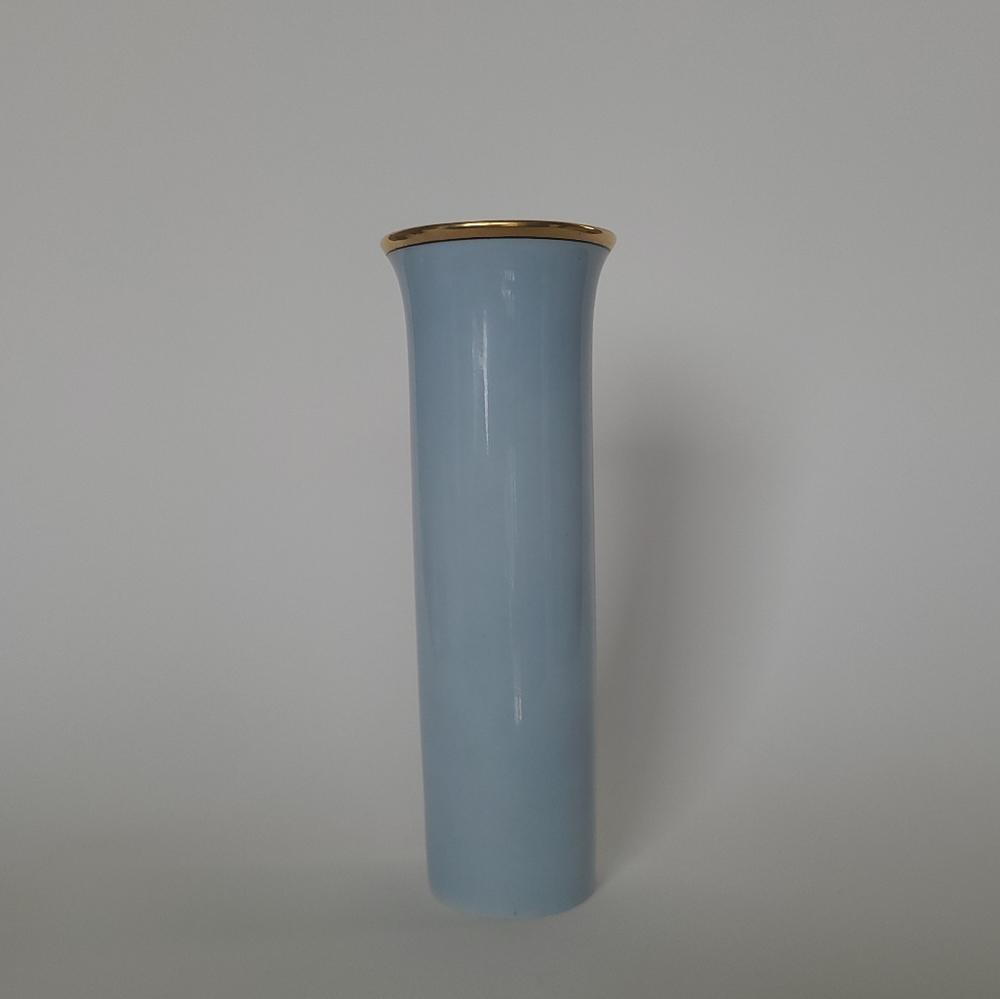 Fitz and Floyd - Vintage Blue and Gold Porcelain Vase